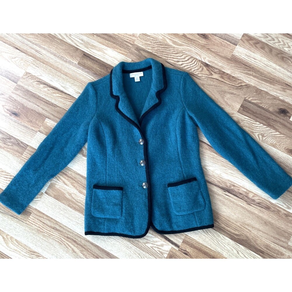 VINTAGE Appleseeds Petites 100% Boiled Wool Blazer Women’s Petite Medium